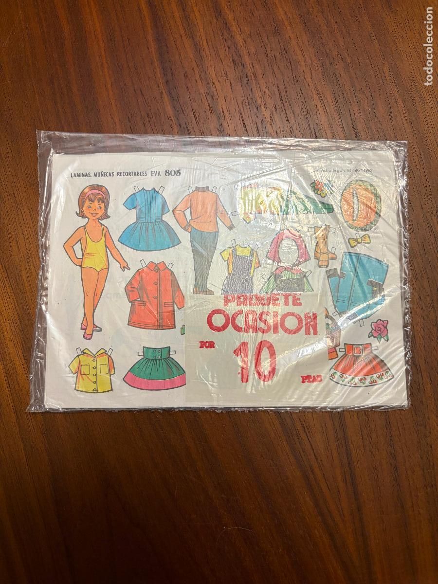 Coleccionismo recortables: RECORTABLES MU&Ntilde;ECAS EVA 805 A&Ntilde;O 1962 , PAQUETE SIN ABRIR , 10 L&Aacute;MINAS