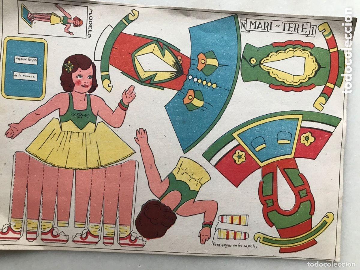 Collectionnisme Images &agrave; D&eacute;couper: Recortable mu&ntilde;eca Mari-Tere, l&aacute;mina n&uacute;mero 1. A&ntilde;os 40