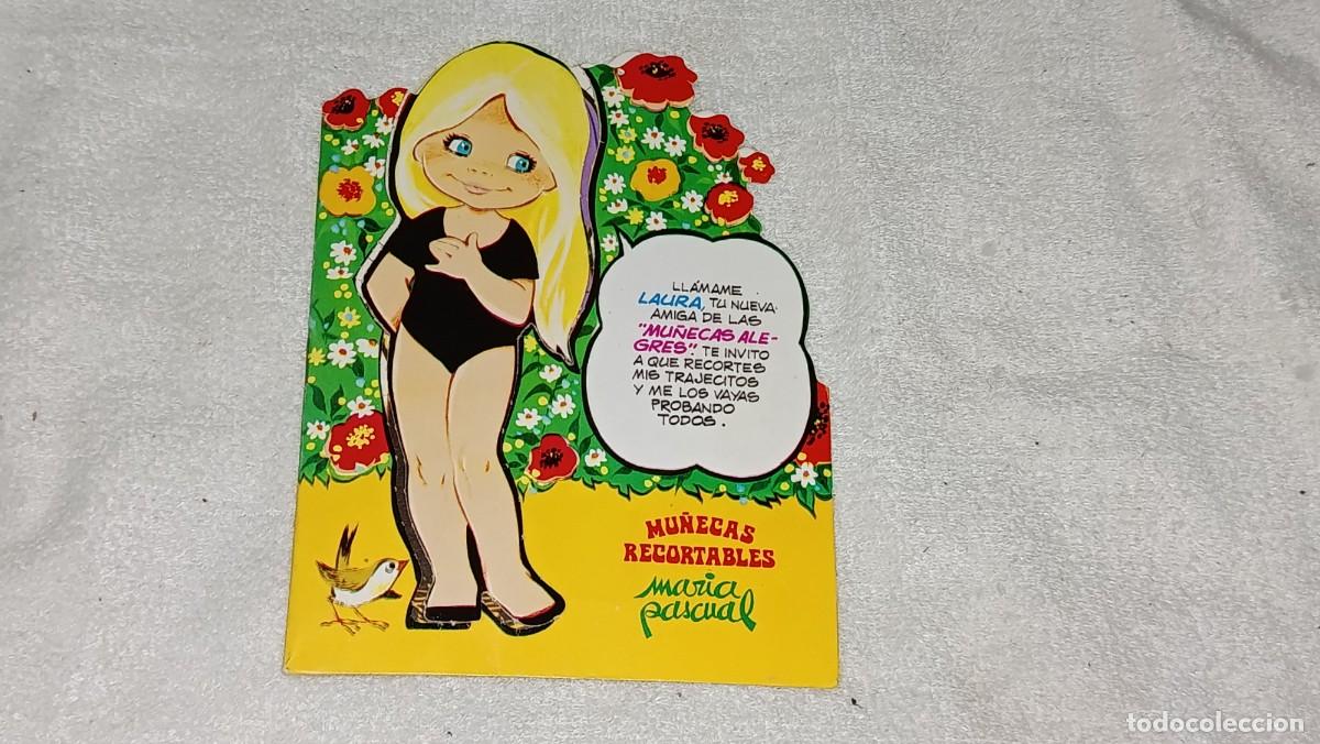 Coleccionismo recortables: ANTIGUO CUADERNO N&ordm; 9 LAURA MU&Ntilde;ECAS RECORTABLES MARIA PASCUAL ED TORAY A&Ntilde;O 1980 MU&Ntilde;ECAS ALEGRES