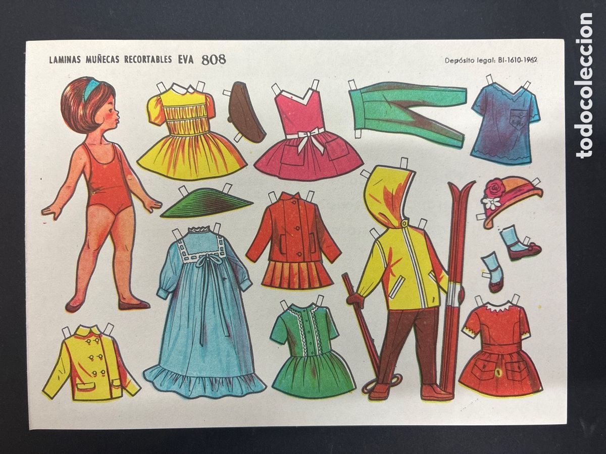 Coleccionismo recortables: RECORTABLE MU&Ntilde;ECA SUSI 808 SERIE EVA 1&ordf; SERIE 1962