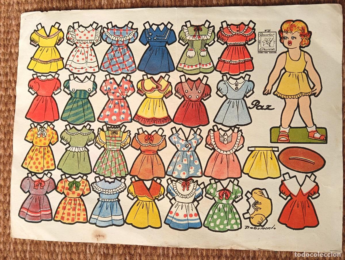 Coleccionismo recortables: RECORTABLE MU&Ntilde;ECA PAZ - RECORTES AZUCENA N&ordm;32 - EDITORIAL ROMA
