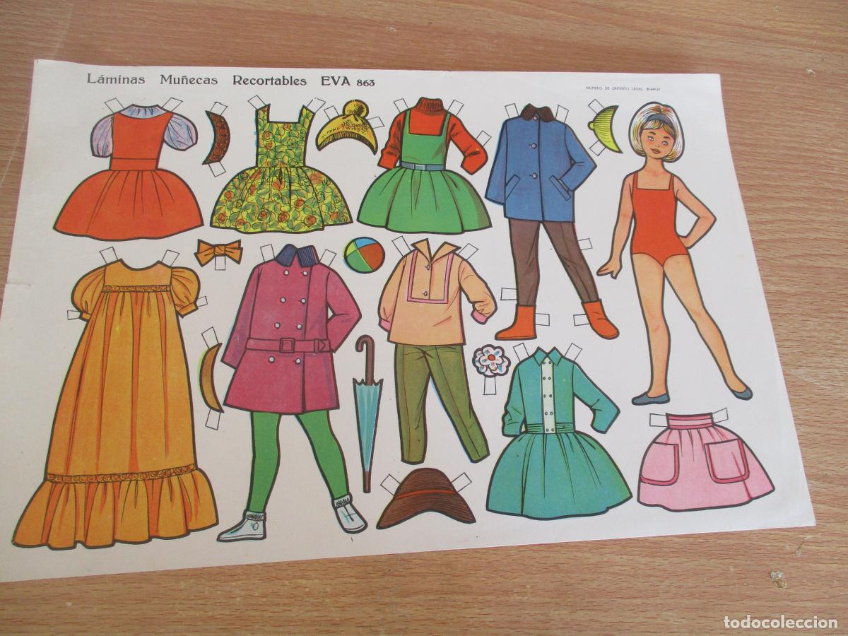 Coleccionismo recortables: L&Aacute;MINAS MU&Ntilde;ECAS RECORTABLES EVA N&ordm;. 863
