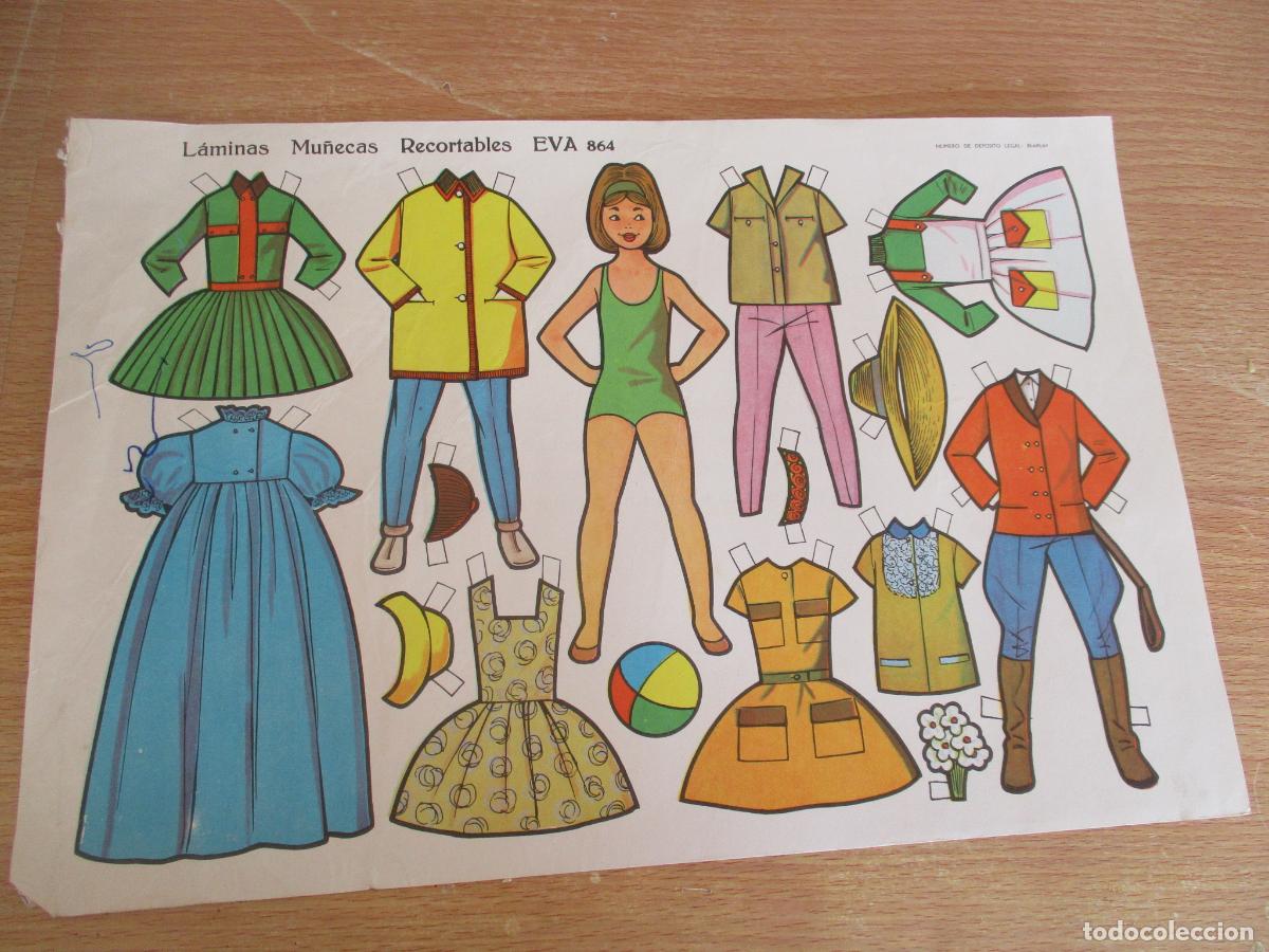 Coleccionismo recortables: L&Aacute;MINAD MU&Ntilde;ECAS RECORTABLES EVA, N&ordm;. 864- MIDE 21 X 31 CM.