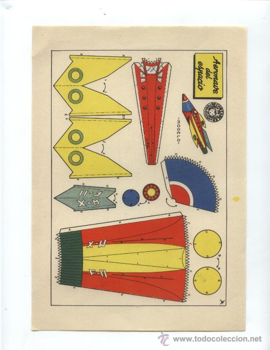 Coleccionismo recortables: RECORTABLE AERONAVE DEL ESPACIO - Foto 1