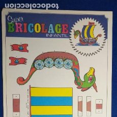 Coleccionismo Recortables: RECORTABLE. BARCO VIKINGO. SUPER BRICOLAGE INFANTIL. EDICIONES BEASCOA.. Lote 283117798