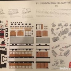 Coleccionismo Recortables: RECORTABLE TREN CREMALLERA DE MONTSERRAT 2 LÁMINAS 47,5 CM X 62 CM. Lote 310461093