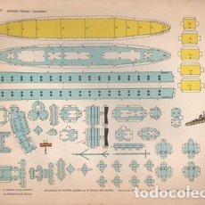 Coleccionismo Recortables: RECORTABLES TORAY - Nº 59 CRUCERO PESADO CANARIAS - BARCELONA 1962 - RECO-304 ,2