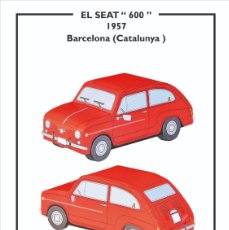 Coleccionismo Recortables: MAQUETA RECORTABLE DEL COCHE SEAT 600