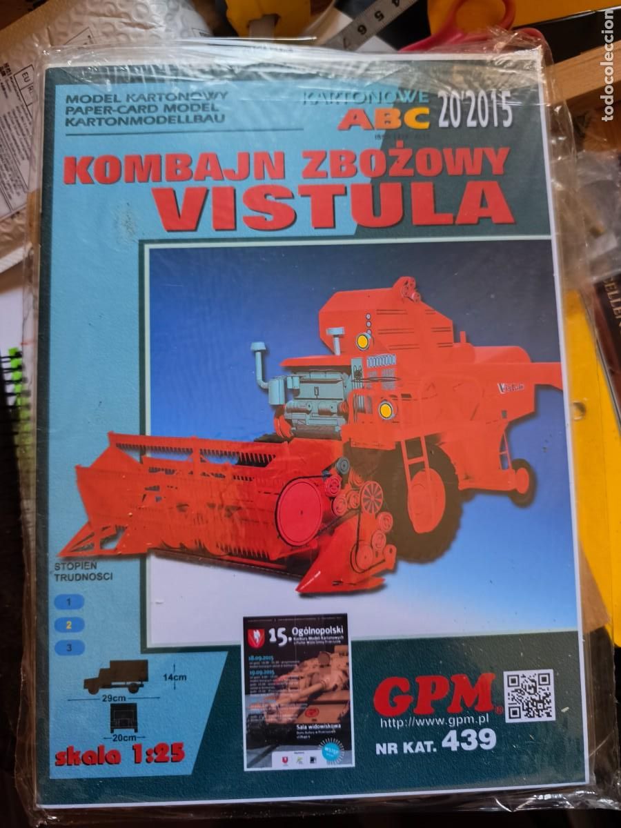 Coleccionismo Recortables: Cosechadora vistula+ laser. Recortable. GPM