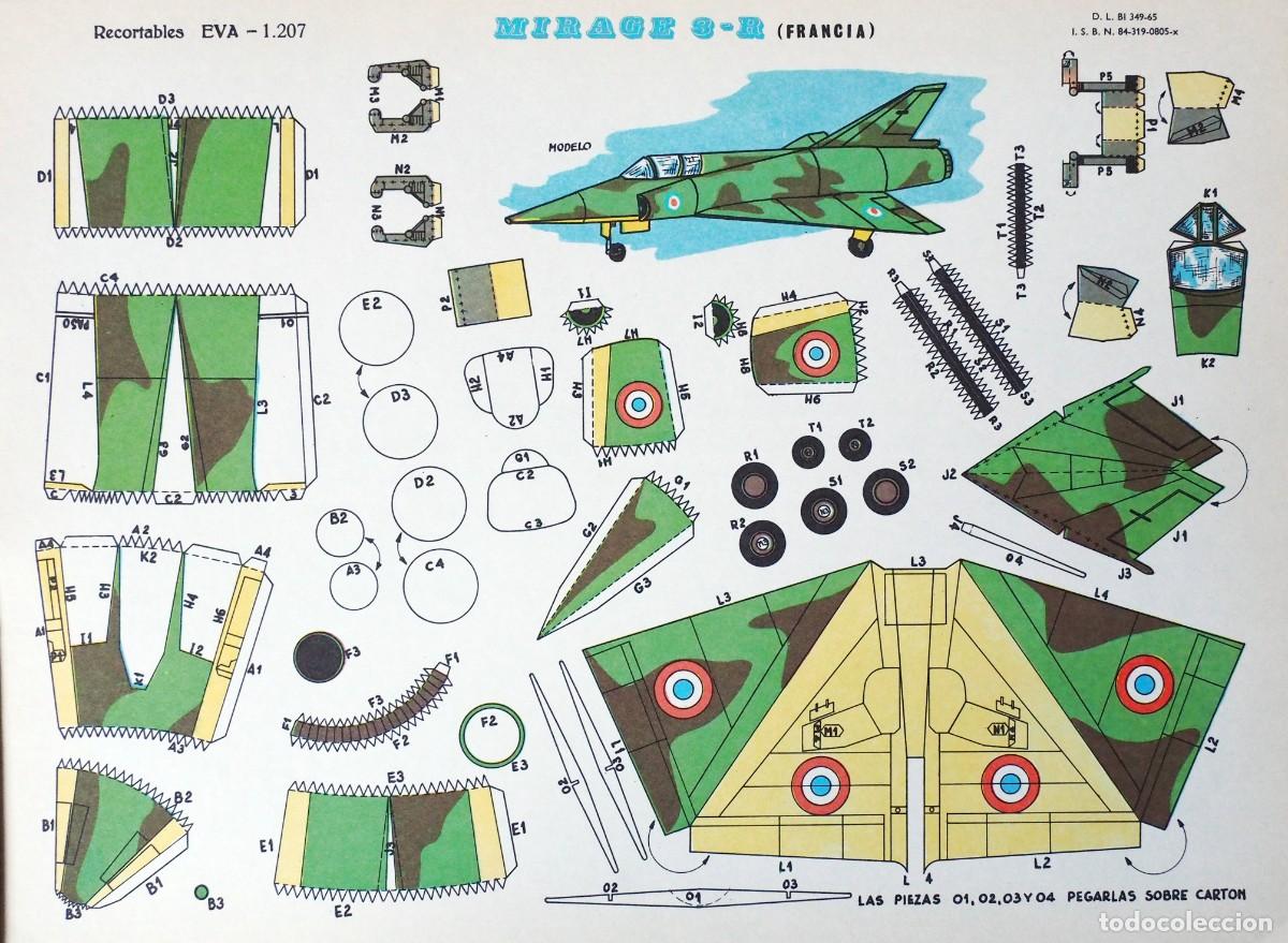 Coleccionismo Recortables: RECORTABLE EVA N&ordm; 1207 MIRAGE S-R. (FRANCIA). A&Ntilde;O 1965
