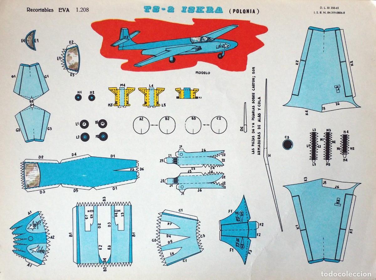 Coleccionismo Recortables: RECORTABLE EVA N&ordm; 1208. TS-2 ISKRA (POLONIA). A&Ntilde;O 1965