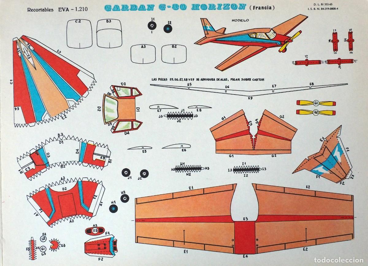 Coleccionismo Recortables: RECORTABLE EVA N&ordm; 1210 GARDAN G-80 HORIZON. (FRANCIA). A&Ntilde;O 1965