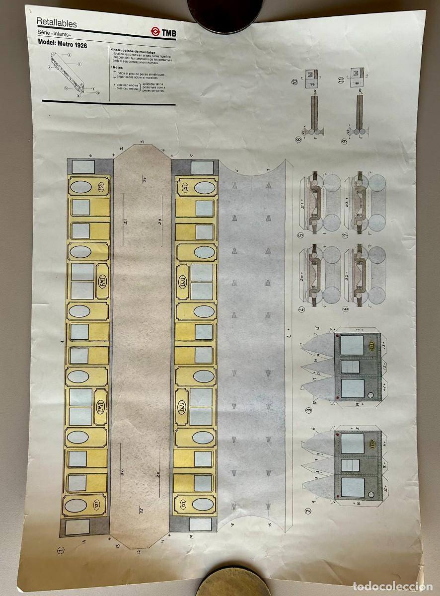 Coleccionismo recortables: RECORTABLE RETALLABLE TMB BARCELONA MODELO METRO 1926 - EDITADO EL 1984