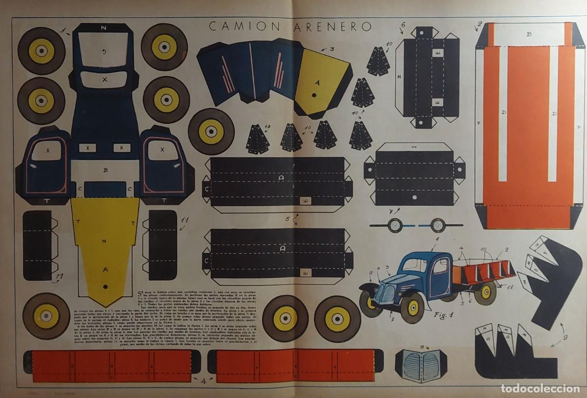 Coleccionismo recortables: ANTIGUO RECORTABLE DE DOBLE PAGINA ( COLECCION BILLEKEN CAMION TRANSPORTE ) 1942