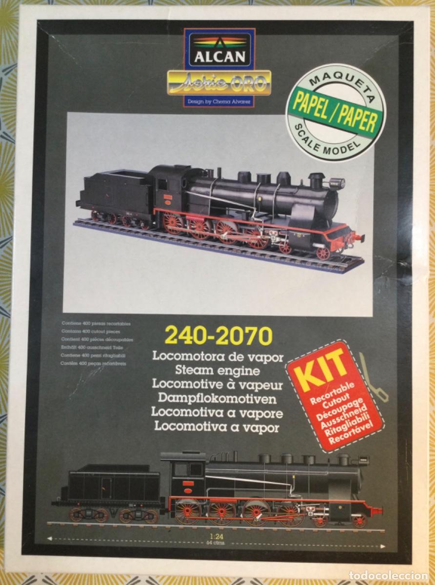 Coleccionismo recortables: ALCAN LOCOMOTORA DE VAPOR 240-2070 RENFE RECORTABLE