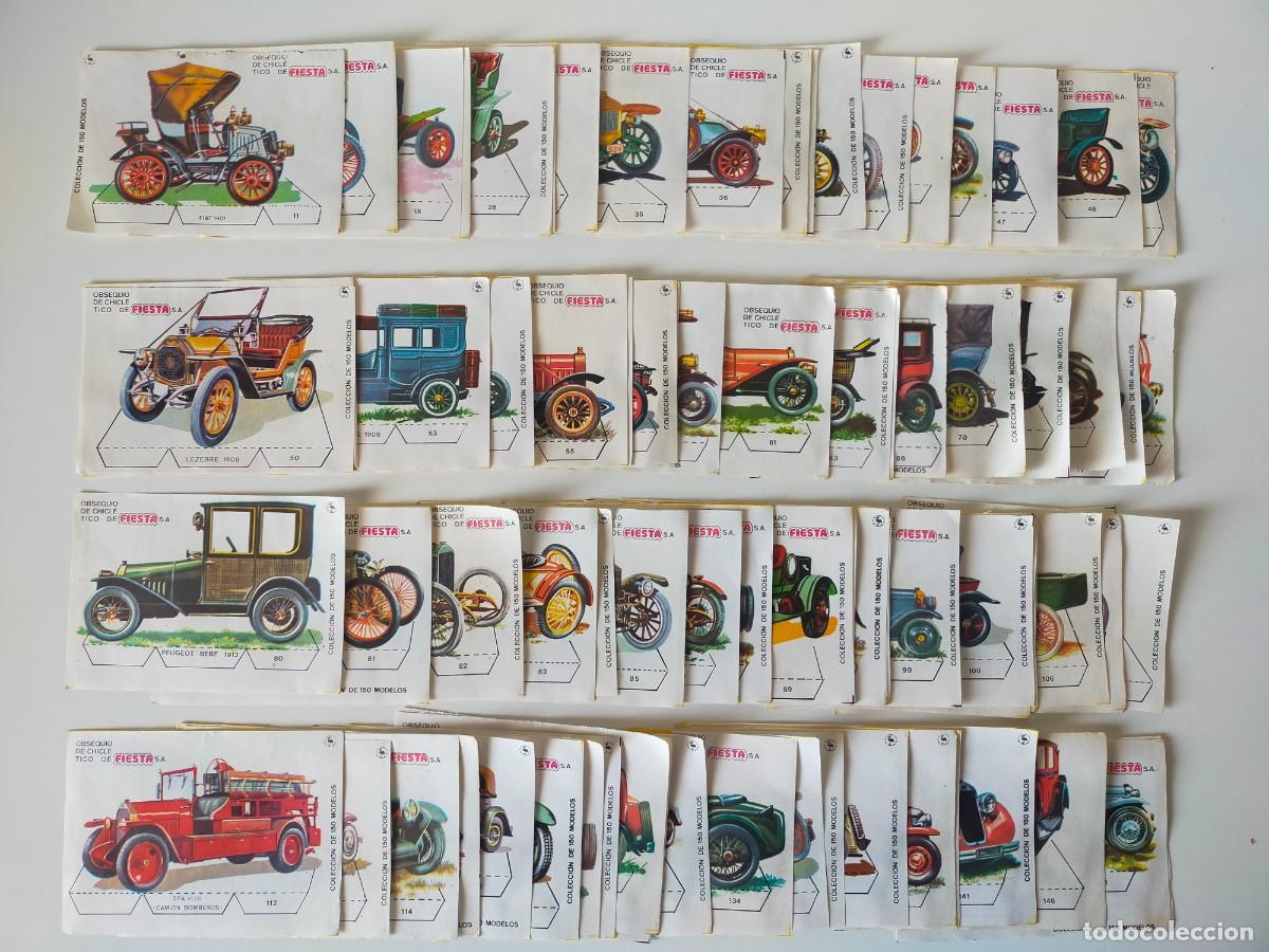 Coleccionismo recortables: Chicle Tico de FIESTA S.A. Recortables de Coches Antiguos. Colecci&oacute;n de 117 modelos distintos.