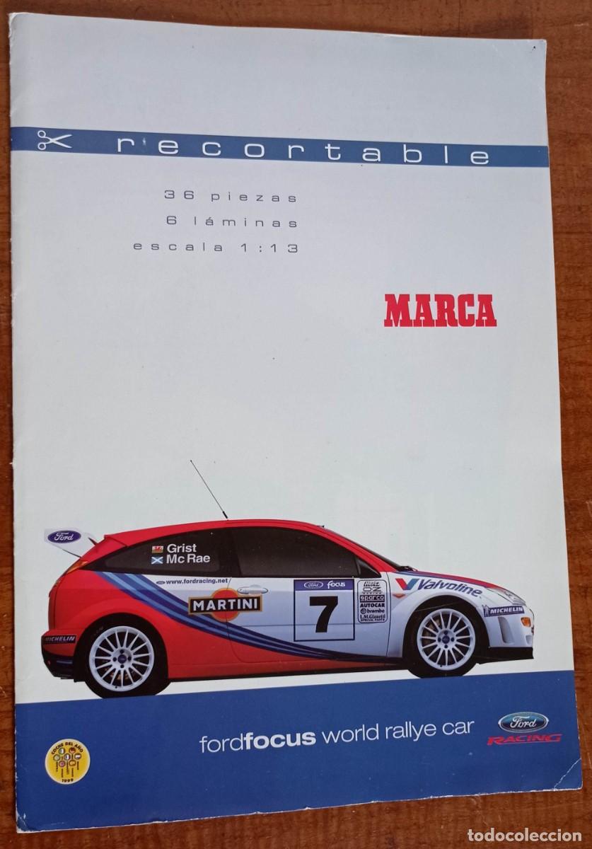 Colecionismo Recort&aacute;veis: Recortable del Ford Focus, World Rallye Car. 36 piezas 6 laminas escala 1:13 marca