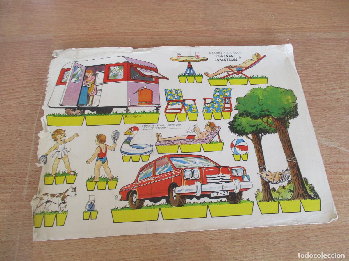 Coleccionismo recortables: RECORTES KIKI-LOLO, ESCENAS INFANTILES N&ordm;. 6-EDITORIAL ROMA- 26 X 36 CM.