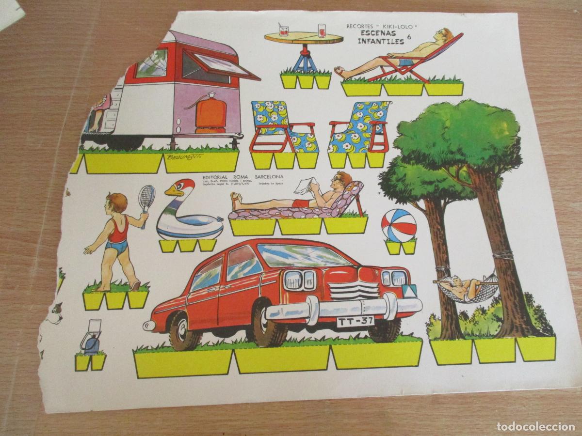 Coleccionismo recortables: RECORTES KIKI-LOLO, ESCENAS INFANTILES N&ordm;. 6-EDITORIAL ROMA- 26 X 36 CM.. -1970