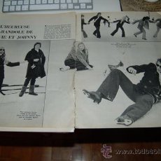 Coleccionismo de Revista Blanco y Negro: SYLVIE Y JOHNNY HALLIDAY EN LA NIEVE. 1971. Lote 32015132