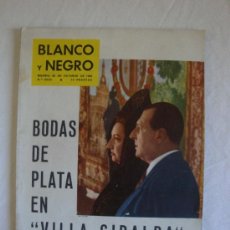 Coleccionismo de Revista Blanco y Negro: REVISTA BLANCO Y NEGRO AÑO 1960 BODAS DE PLATA DE JUAN DE BORBON Y MARIA DE LAS MERCEDEZ . Lote 34215075