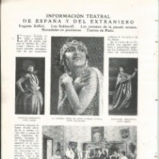 Coleccionismo de Revista Blanco y Negro: PAGINA DESENCUADERNADA BLANCO Y NEGRO ENE 1923. 6 PAG INFORMACION TEATRO. NACIONALISMO CATALAN. Lote 59073605