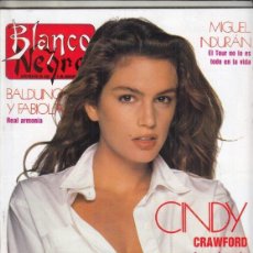 Collectionnisme de Magazine Blanco y Negro: REVISTA BLANCO Y NEGRO Nº 3762 AÑO 1991. CINDY CRAWFORD. VAN JOHSON. COLECCIÓN FARNESIO.. Lote 272055013