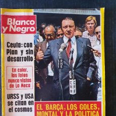 Coleccionismo de Revista Blanco y Negro: BLANCO Y NEGRO Nº 3277 - AÑO 1975 - BARÇA MONTAL Y LA POLITICA. Lote 339871033