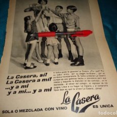 Collectionnisme de Magazine Blanco y Negro: RECORTE : PUBLICIDAD : GASEOSA LA CASERA. BLANC. Y NEGRO, MAYO 1966. Lote 362432050