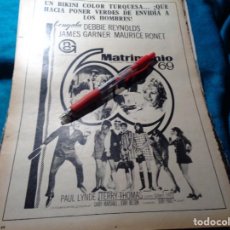 Coleccionismo de Revista Blanco y Negro: RECORTE : PELICULA : MATRIMONIO 69. DEBBIE REYNOLDS. JAMES GARNER. BLANC NEGR, MARZO 1969. Lote 363121335