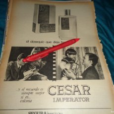 Coleccionismo de Revista Blanco y Negro: RECORTE : PUBLICIDAD : COLONIA CESAR IMPERATOR. BLANCO Y NEGRO, MARZO 1968. Lote 365273281