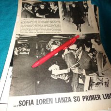 Coleccionismo de Revista Blanco y Negro: RECORTE : SOFIA LOREN LANZA SU PRIMER LIBRO. BLANCO Y NEGRO, DCMBRE 1971. Lote 400795694