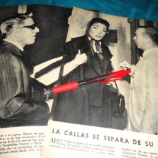 Collezionismo di Rivista Blanco y Negro: RECORTE : MARIA CALLAS SE SEPARA DE SU MARIDO. BLANC Y NEGR, SEPTMBRE 1959
