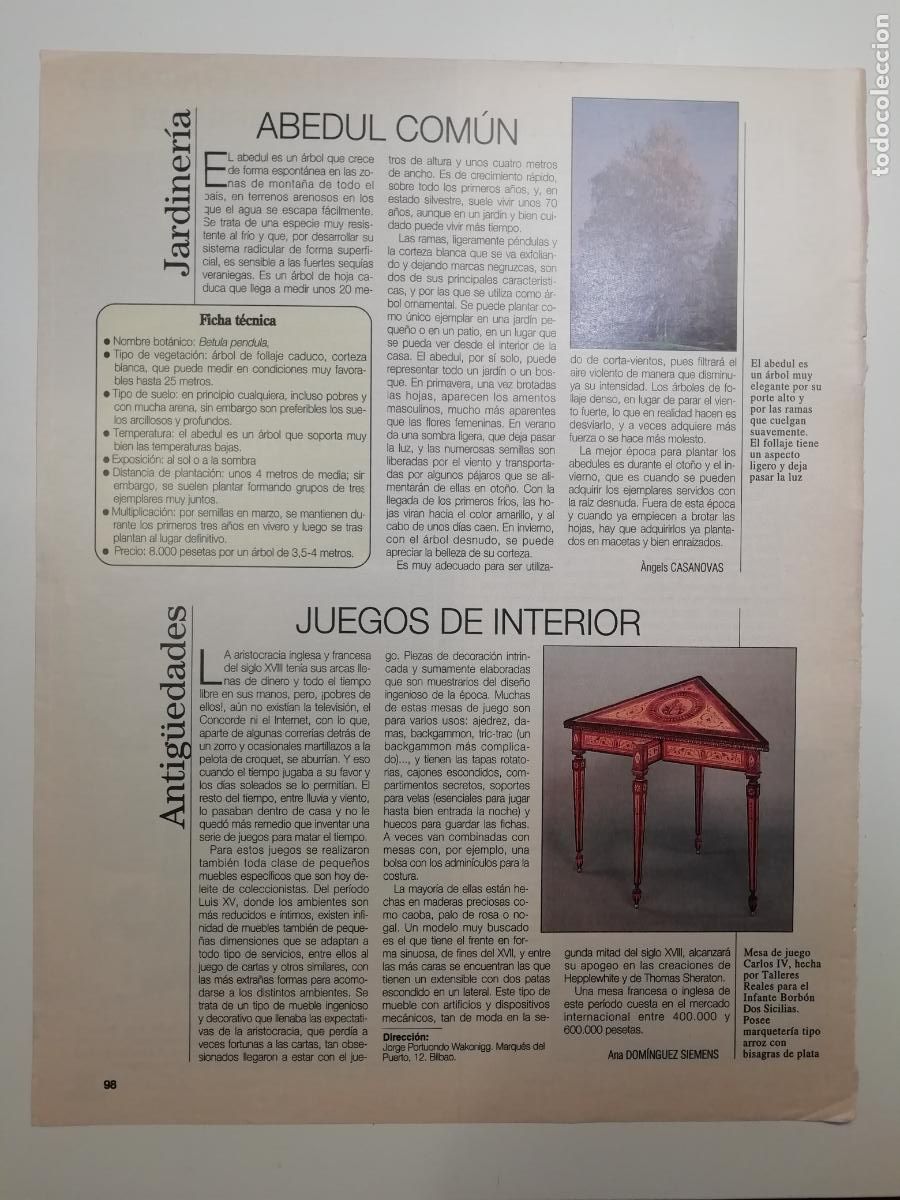 Collectionnisme de Magazine Blanco y Negro: Recorte Juegos interior Cl&aacute;sicos Billetes defec Antig&uuml;edades Notafilia ABC Dom&iacute;nguez Siemens Linares