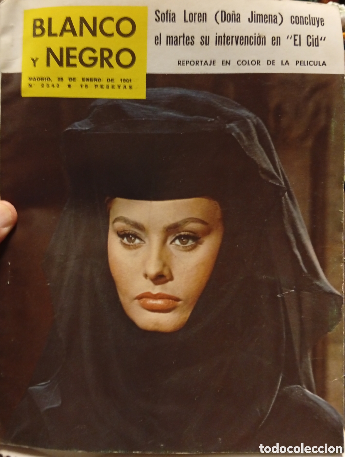 Coleccionismo de Revista Blanco y Negro: Sof&iacute;a Loren vieja revista Blanco y Negro