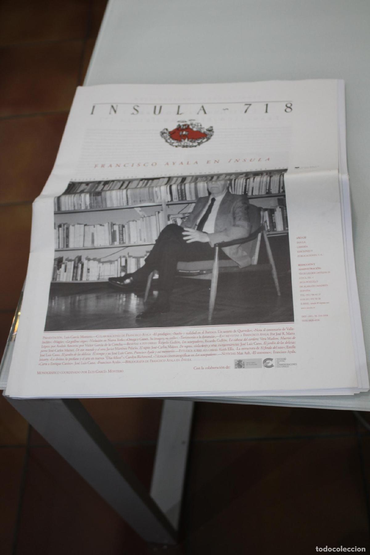 Coleccionismo de Revista Blanco y Negro: &Iacute;nsula, 718. Francisco Ayala en &Iacute;nsula. Octubre 2006. - Vv.aa.