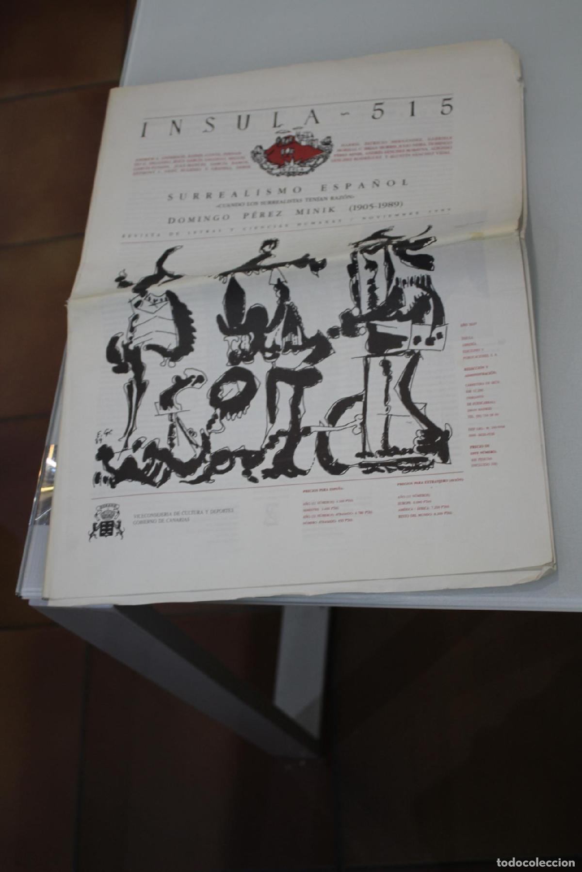Coleccionismo de Revista Blanco y Negro: &Iacute;nsula, 515. Surrealismo espa&ntilde;ol. Domingo P&eacute;rez Minik (1905-1989). Noviembre 1989. - Vv.aa.