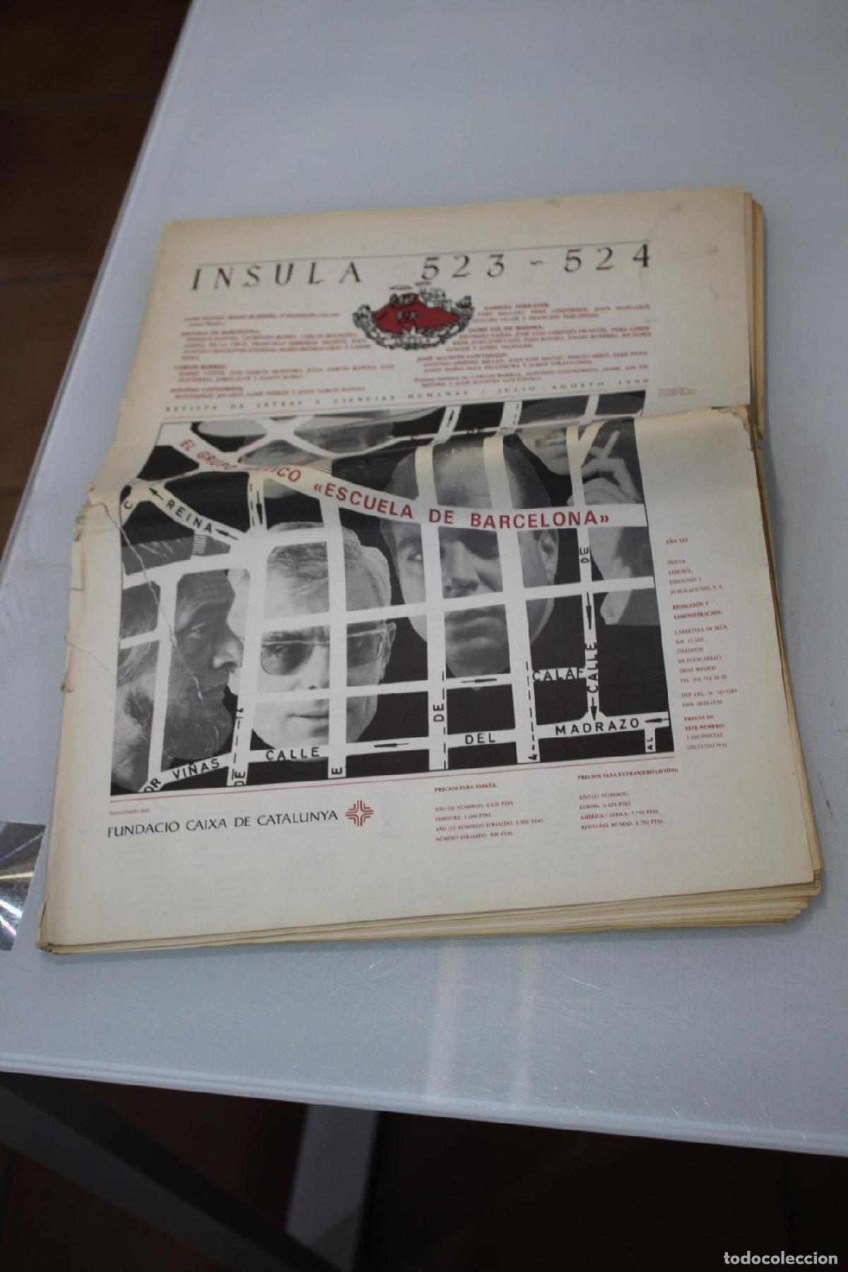 Coleccionismo de Revista Blanco y Negro: &Iacute;nsula, 523-524. El Grupo Po&eacute;tico &rdquo;Escuela de Barcelona&rdquo;. Julio-Agosto 1990. - Vv.aa.