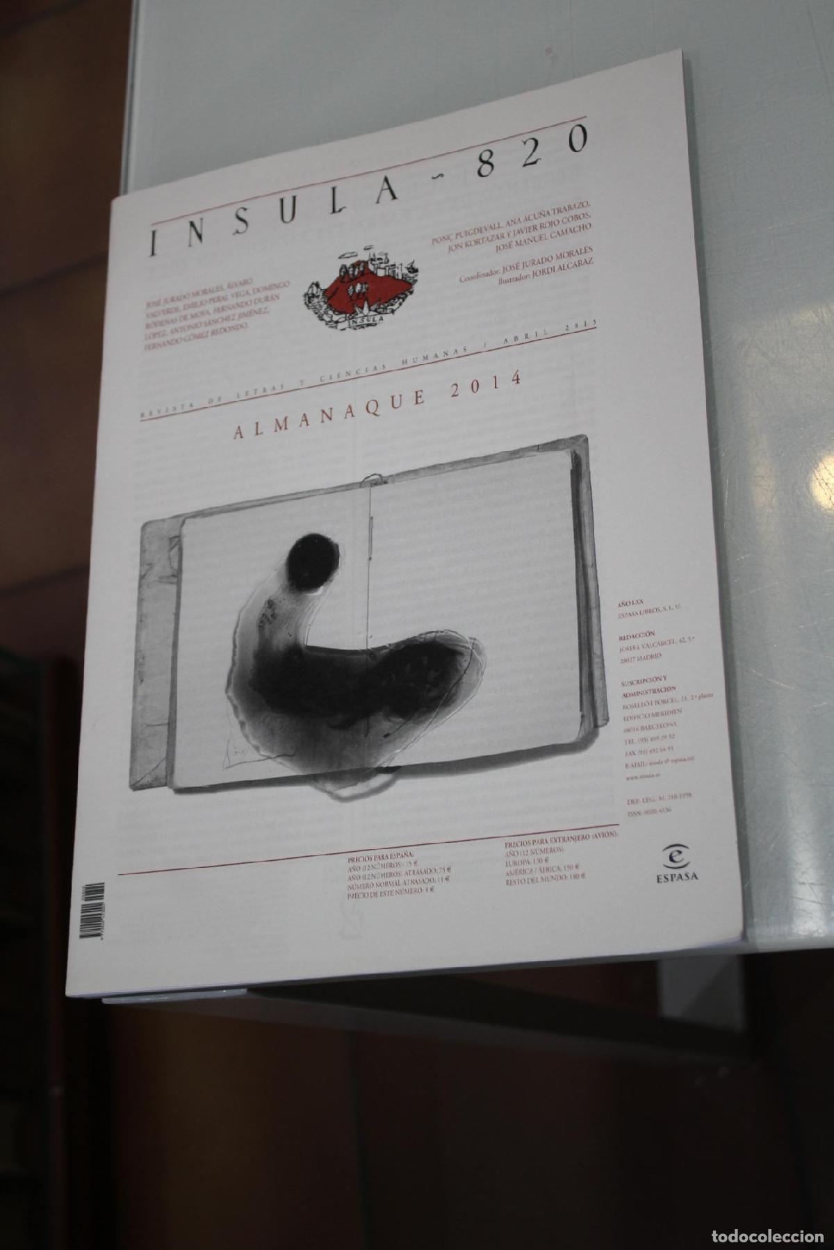 Coleccionismo de Revista Blanco y Negro: &Iacute;nsula, 820. Almanaque 2014. Abril 2015. - Vv.aa.