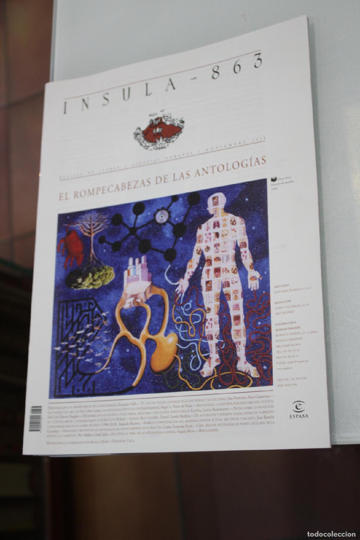 Coleccionismo de Revista Blanco y Negro: &Iacute;nsula, 863. El rompecabezas de las antolog&iacute;as.. Noviembre 2018. - Vv.aa.
