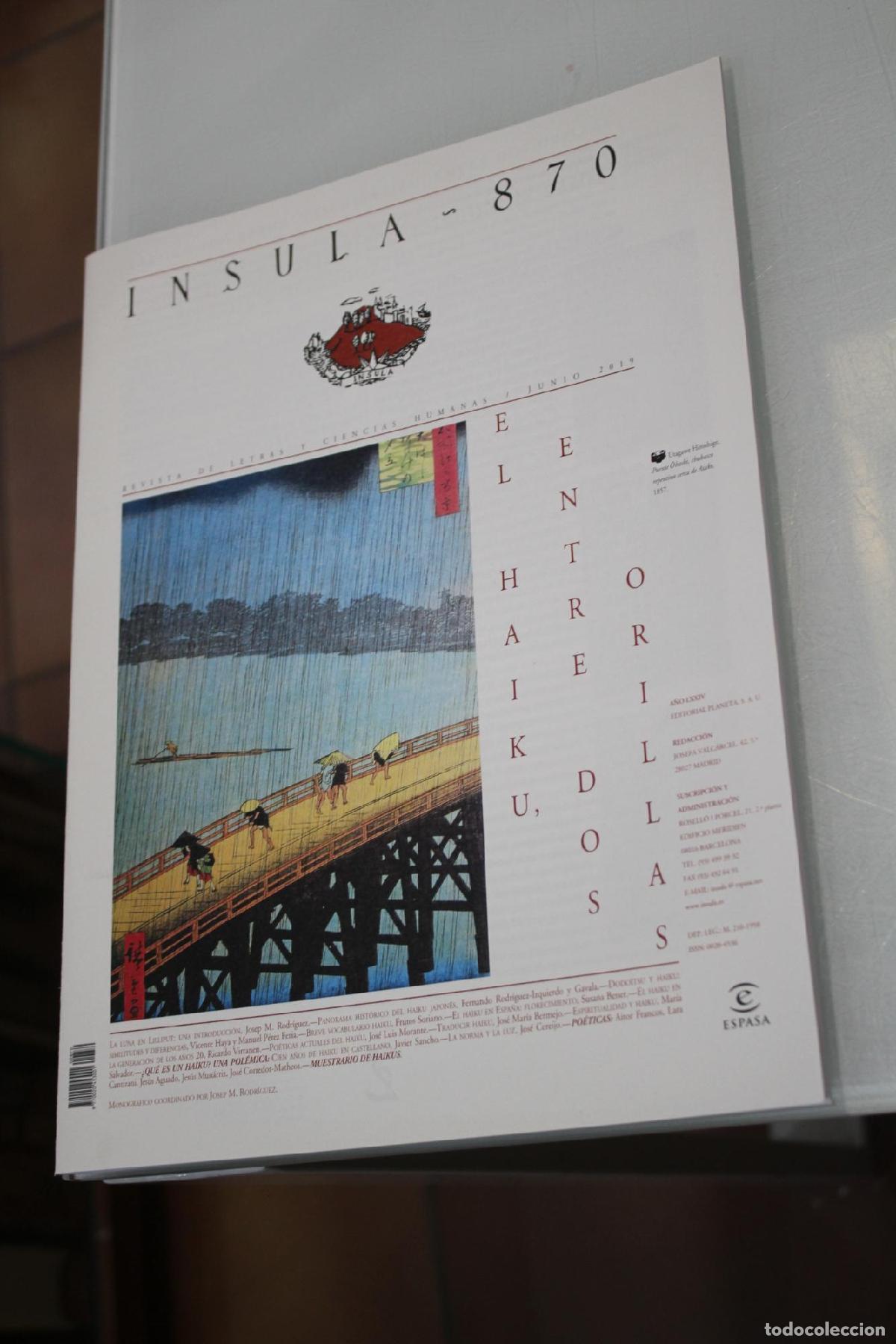 Coleccionismo de Revista Blanco y Negro: &Iacute;nsula, 870. El Haiku, entre dos orillas. Junio 2019. - Vv.aa.