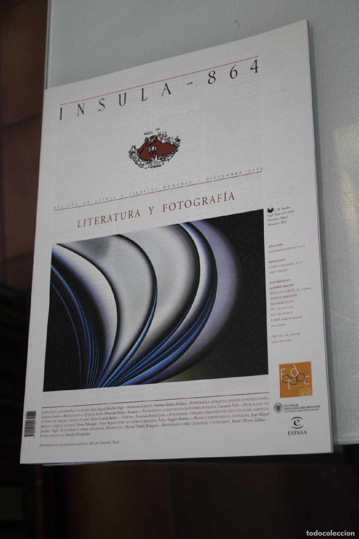 Coleccionismo de Revista Blanco y Negro: &Iacute;nsula, 864. Literatura y fotograf&iacute;a. Diciembre 2018. - Vv.aa.