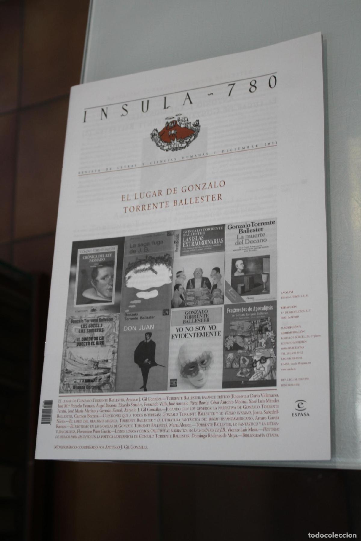 Coleccionismo de Revista Blanco y Negro: &Iacute;nsula, 780. El lugar de Gonzalo Torrente Ballester. Diciembre 2011. - Vv.aa.