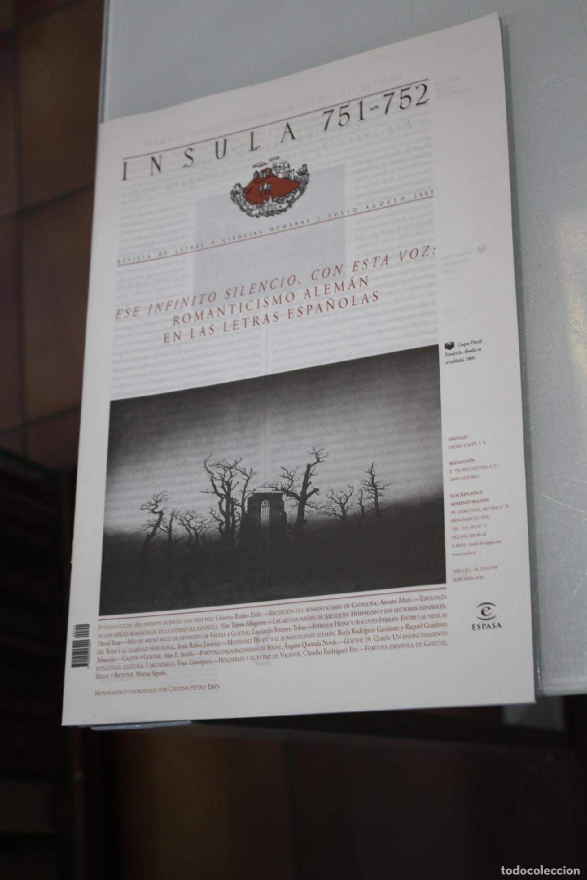Coleccionismo de Revista Blanco y Negro: &Iacute;nsula, 751-752. Ese infinito silencio, con esta voz: romanticismo alem&aacute;n en las letras espa&ntilde;olas. J