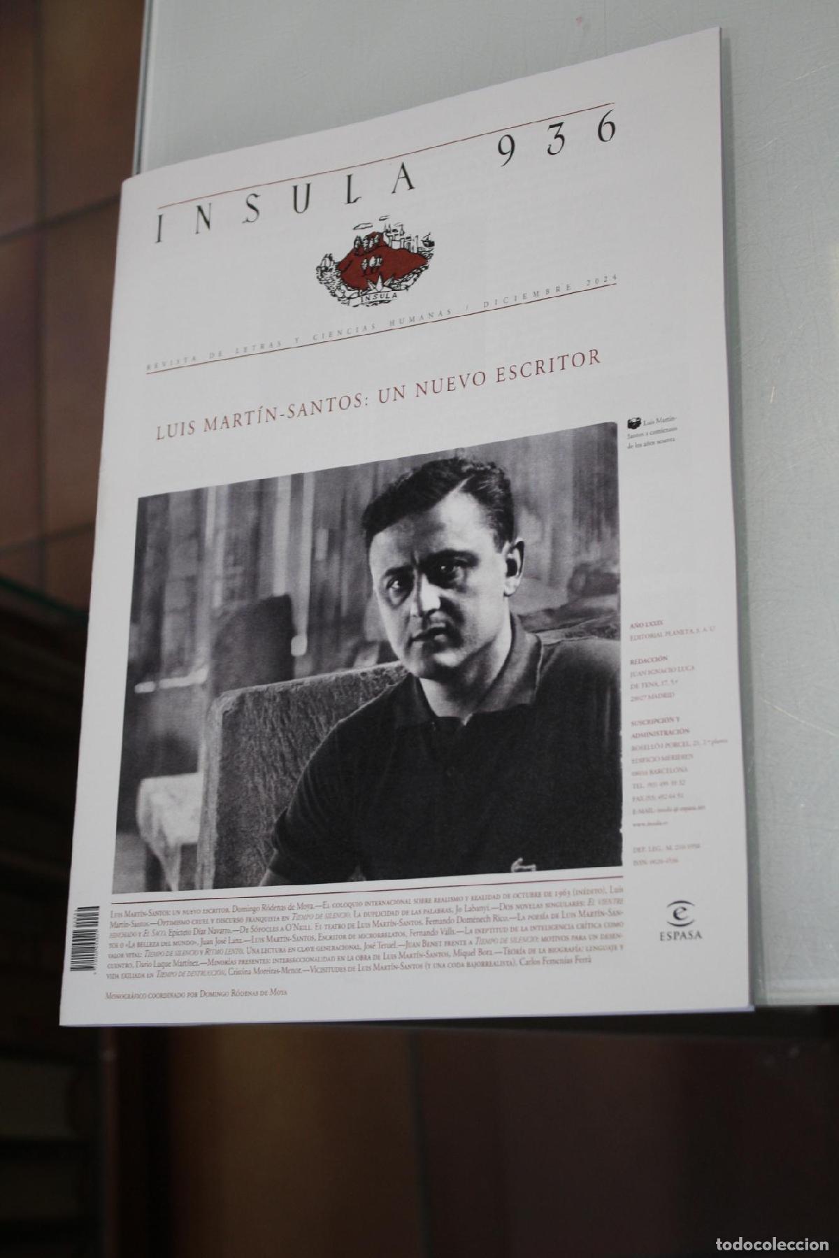 Coleccionismo de Revista Blanco y Negro: &Iacute;nsula, 936. Luis Mart&iacute;n-Santos: Un nuevo escritor. Diciembre 2024. - Vv.aa.