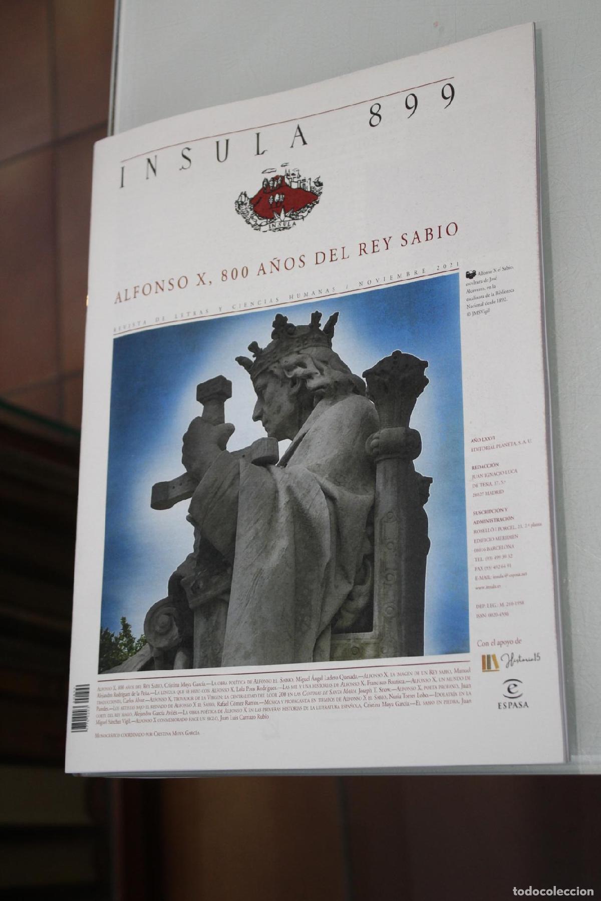 Coleccionismo de Revista Blanco y Negro: &Iacute;nsula, 899. Alfonso X, 800 a&ntilde;os del rey sabio. Noviembre 2021. - Vv.aa.