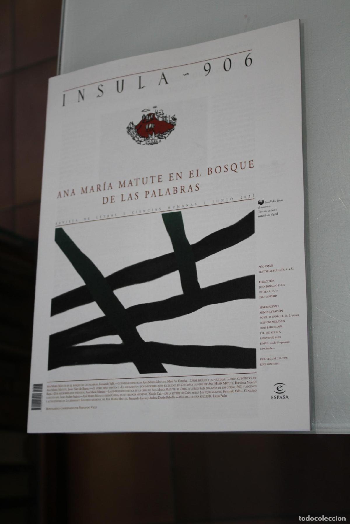 Coleccionismo de Revista Blanco y Negro: &Iacute;nsula, 906. Ana Mar&iacute;a Matute en el bosque de las palabras. Junio 2022. - Vv.aa.