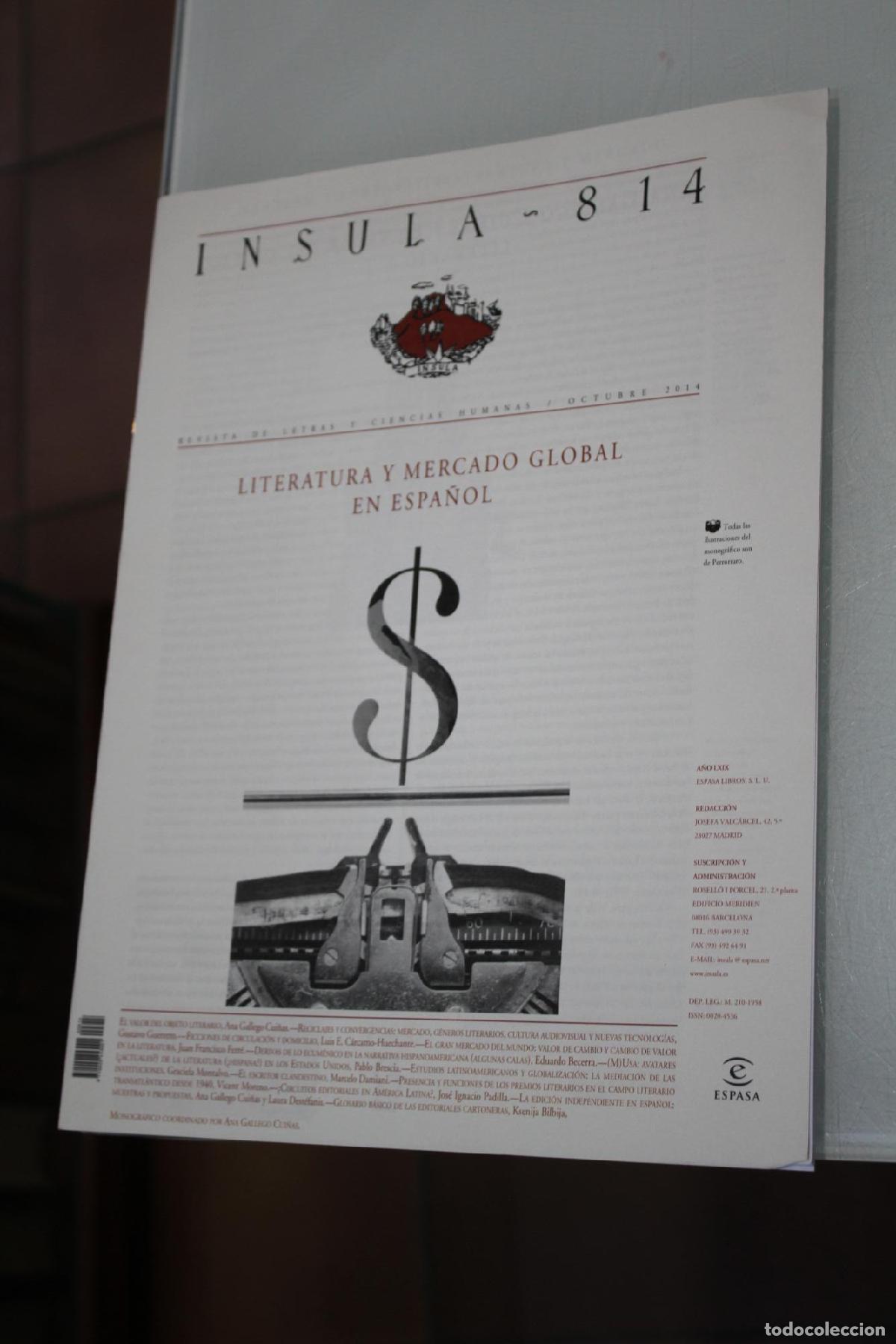 Coleccionismo de Revista Blanco y Negro: &Iacute;nsula, 814. Literatura y mercado global en espa&ntilde;ol. Octubre 2014. - Vv.aa.