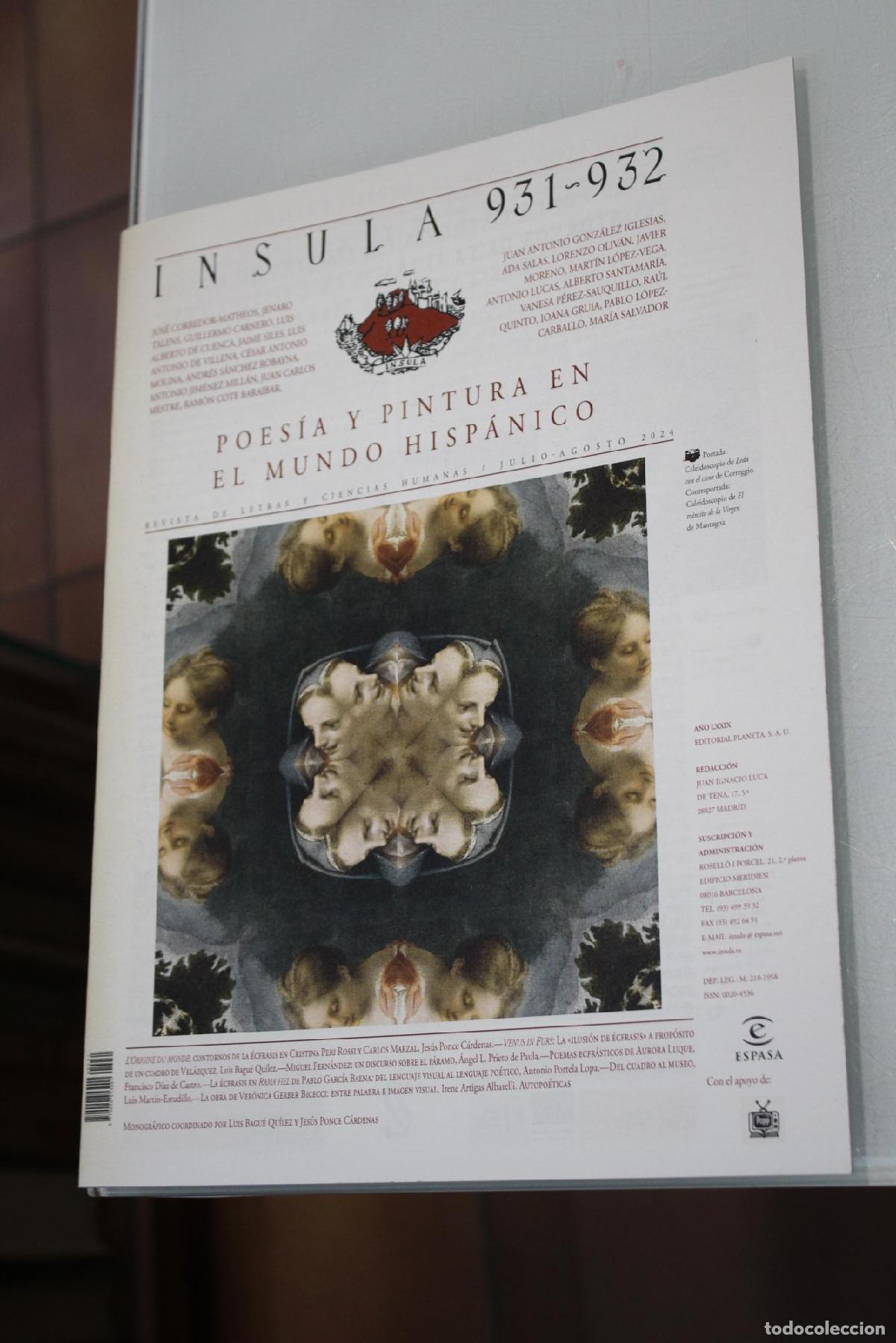 Coleccionismo de Revista Blanco y Negro: &Iacute;nsula, 931-932. Poes&iacute;a y pintura en el mundo hisp&aacute;nico. Julio-Agosto 2024. - Vv.aa.