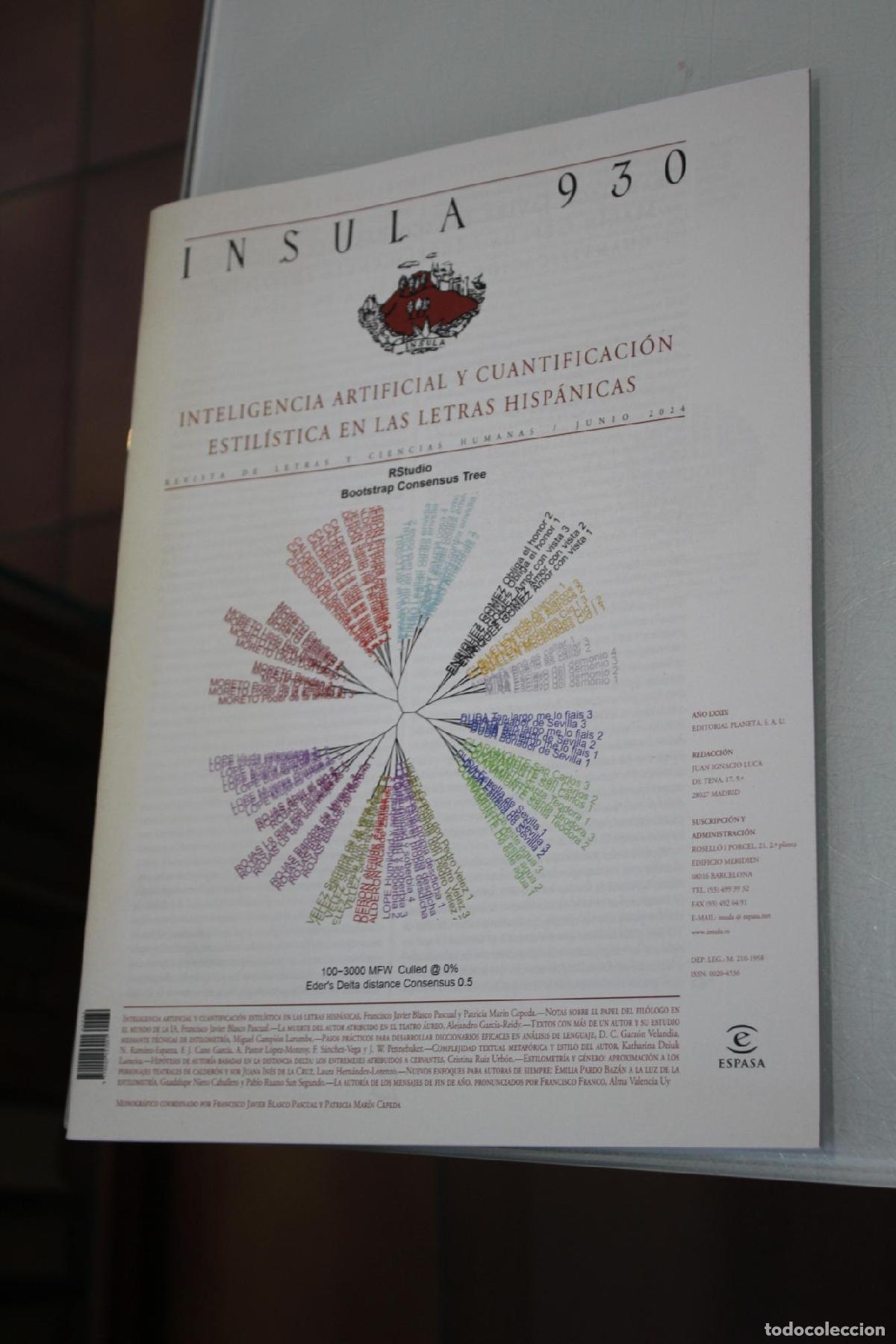 Coleccionismo de Revista Blanco y Negro: &Iacute;nsula, 930. Inteligencia artificial y cuantificaci&oacute;n estil&iacute;stica en las letras hisp&aacute;nicas. Junio 20